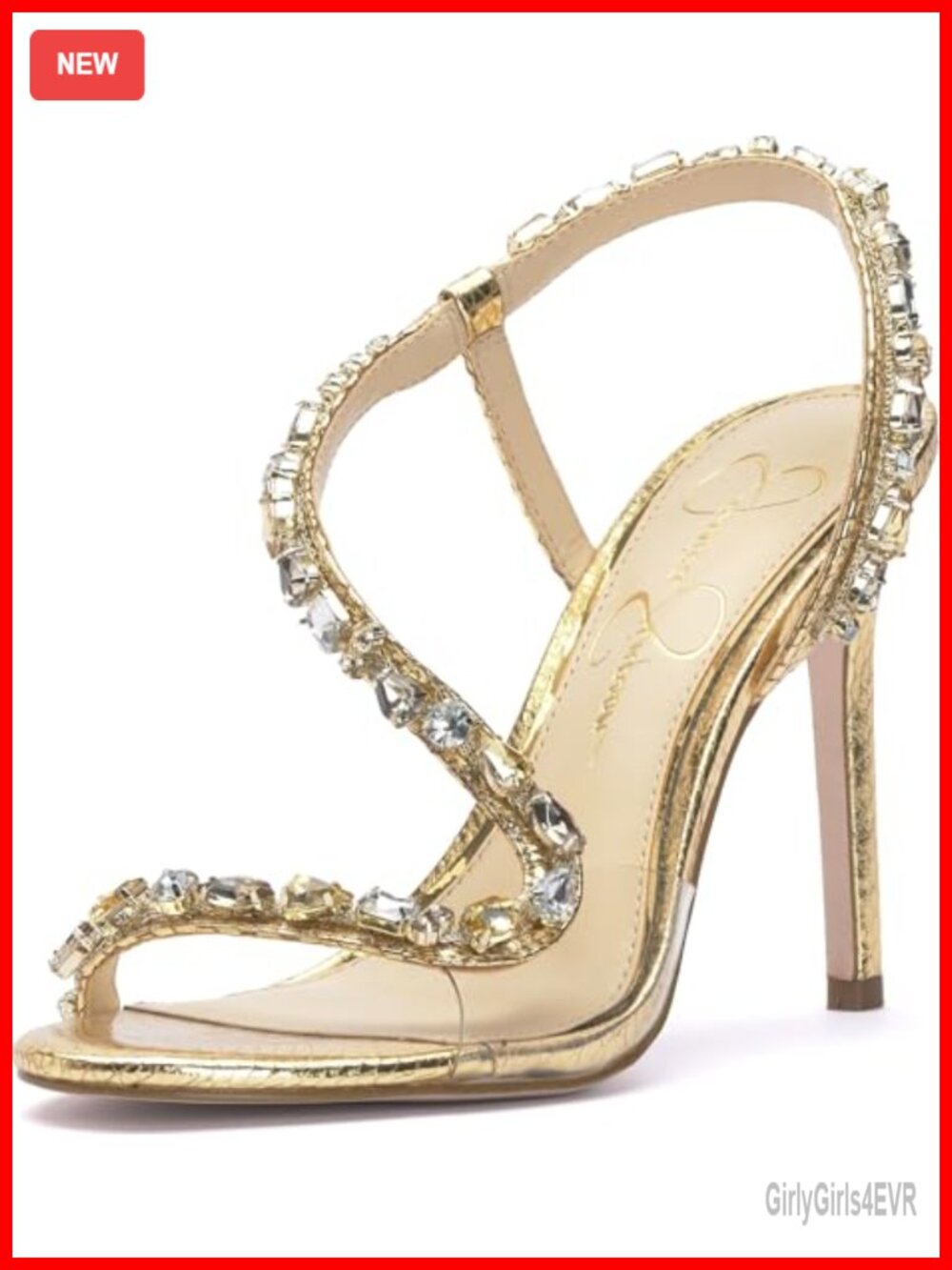 Embellished Heeled Sandal Stiletto Slingback Open Toe Evening